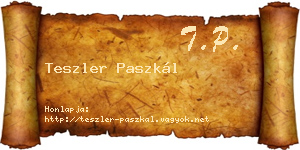 Teszler Paszkál névjegykártya